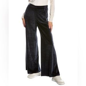 Max Mara Grey Wide Leg Velour Jersey Pants XL